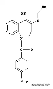 Molecular Structure of 168626-71-9 ((4,5-Dihydro-2-methylimidazo[4,5-d][1]benzazepin-6(1H)-yl)(4-nitrophenyl)methanone)